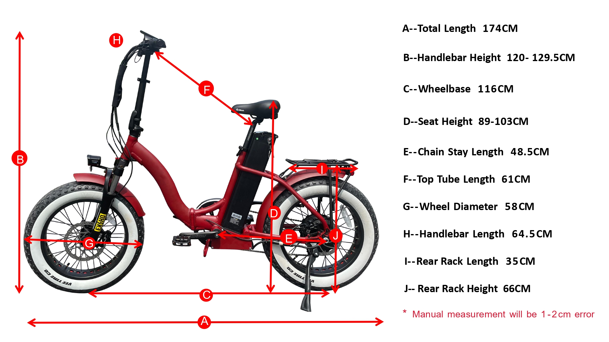 Geometrie van 500w dikke band elektrische fiets