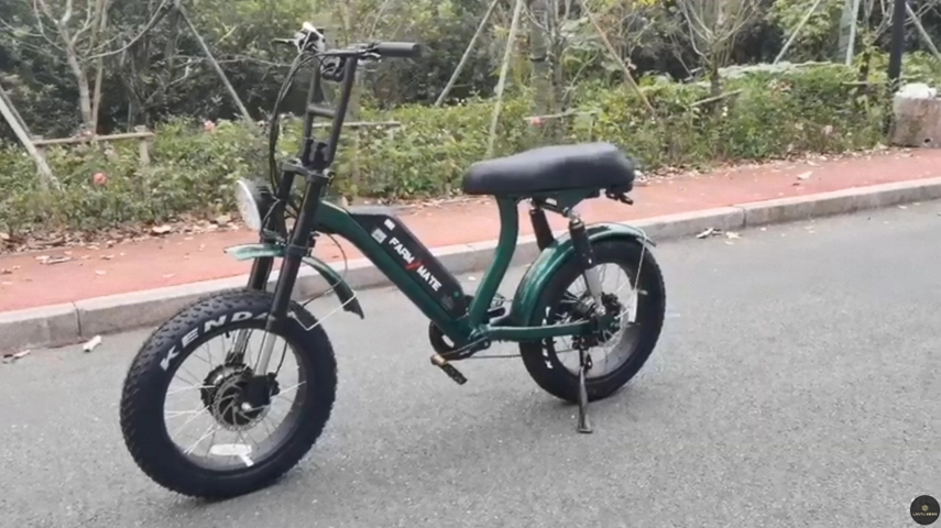 Ebike met dubbele motorische vetband