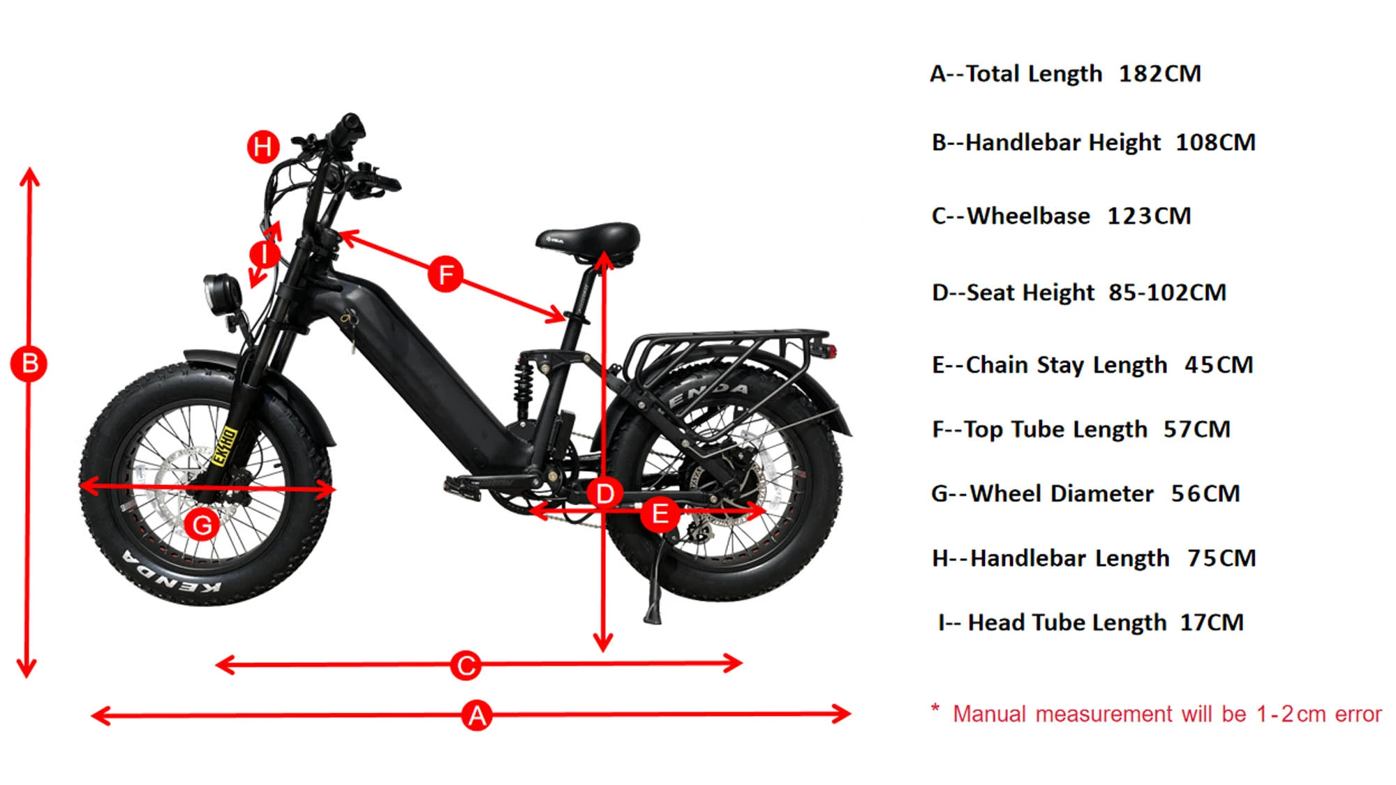 Geometrie van hoge snelheid elektrische fiets